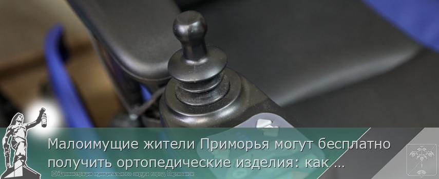 Малоимущие жители Приморья могут бесплатно получить ортопедические изделия: как оформить помощь в 2026 году | Администрация муниципального округа город Партизанск Приморского края Официальный сайт
