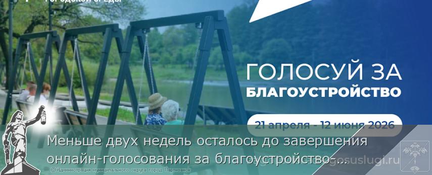Меньше двух недель осталось до завершения онлайн-голосования за благоустройство-2027 в Приморье | Администрация муниципального округа город Партизанск Приморского края Официальный сайт